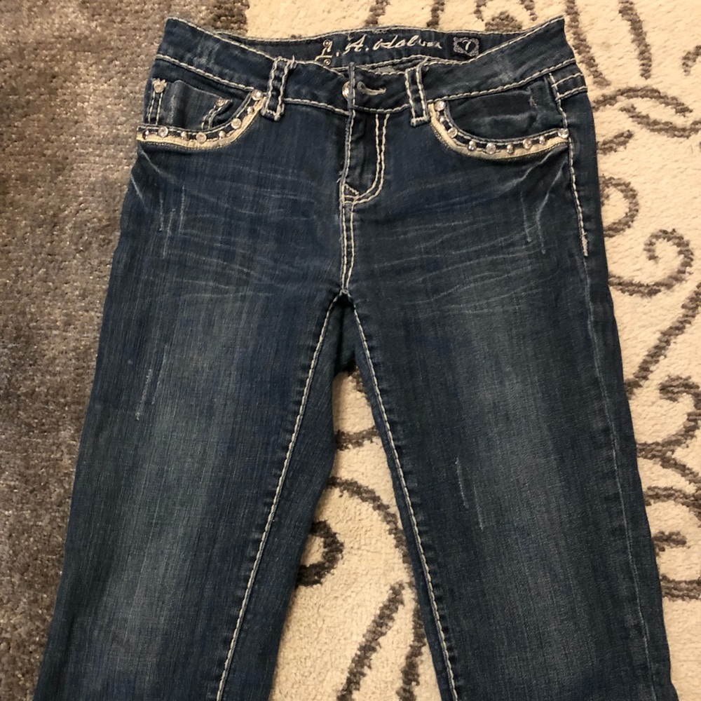 La Idol USA bling jean capris